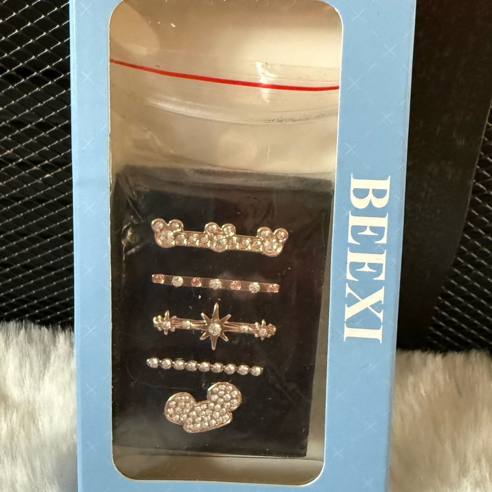 Beexi Disney Rhinestone Watch Clip Set - Gold